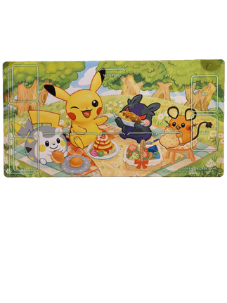 Pokemon Center Japan exclusive playmat Pikachu and Morpeko.