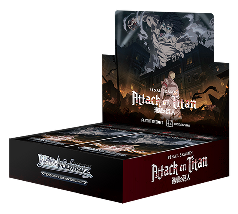 Weiss Schwarz Attack on Titan Final Season Booster Box English contains 16 packs