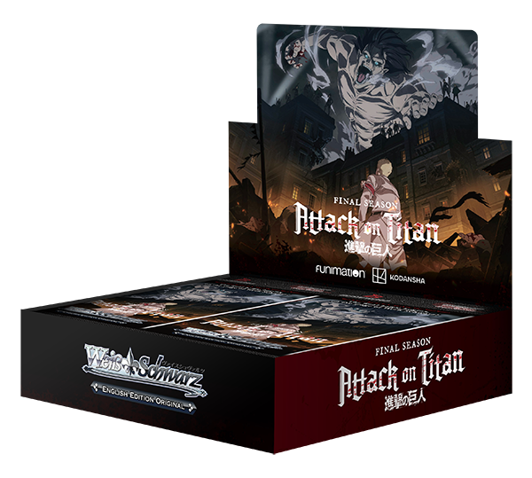 Weiss Schwarz Attack on Titan Final Season Booster Box English contains 16 packs
