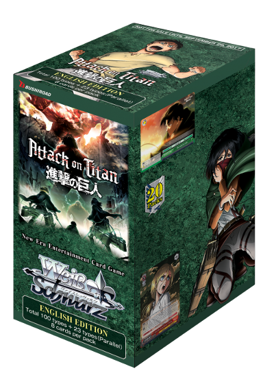 Weiss Schwarz Attack on Titan Vol. 2 Booster Box English contains 20 packs
