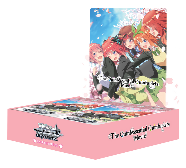 Weiss Schwarz The Quintessential Quintuplets Movie Booster Box contains 16 packs