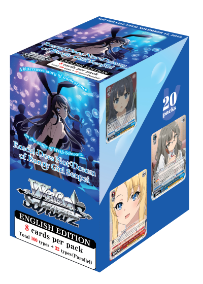 Weiss Schwarz Rascal Does Not Dream of Bunny Girl Senpai contains 20 packs