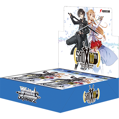 Weiss Schwarz Sword Art Online 10th Anniversary Light Novel Booster Box Japanese contains 16 packs