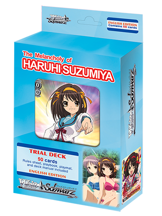 Weiss Schwarz trial deck The Melancholy of Haruhi Suzumiya box art.