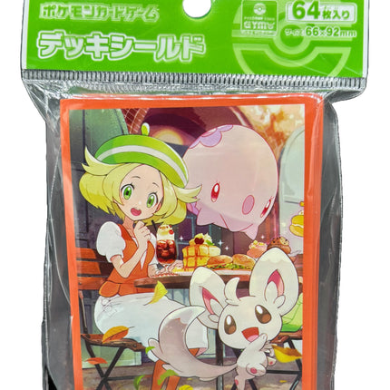 Pokémon Center Japan card sleeves featuring trainer Bianca and Cinccino.