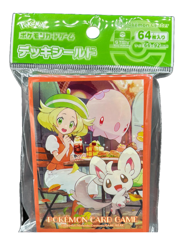 Pokémon Center Japan card sleeves featuring trainer Bianca and Cinccino.