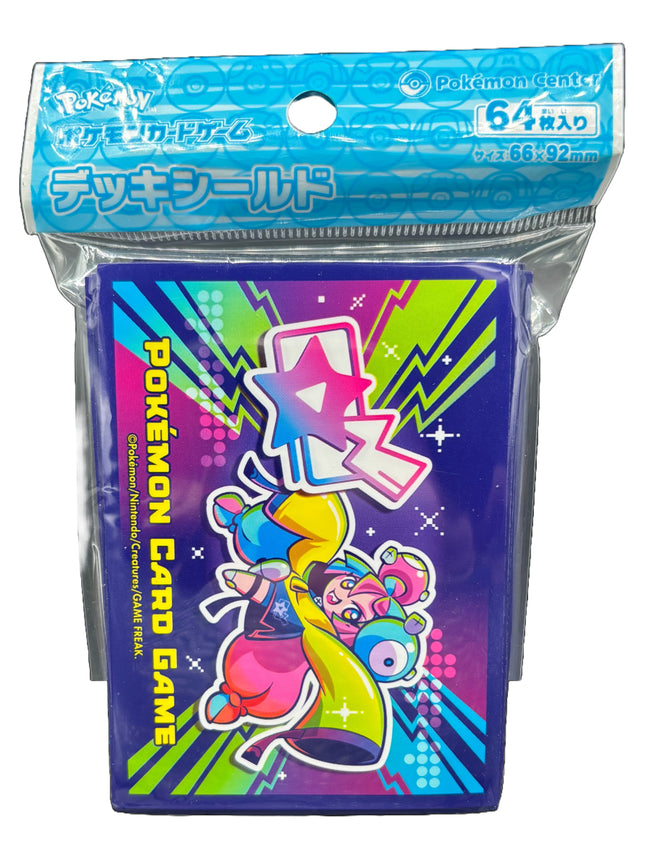 Pokémon Center Japan card sleeves featuring the Iono Zone logo.