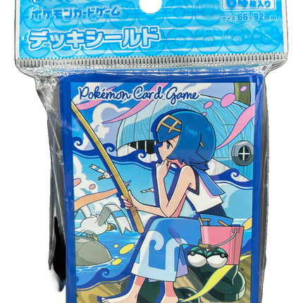 Pokémon Center Japan card sleeves featuring Pokémon trainer Lana.