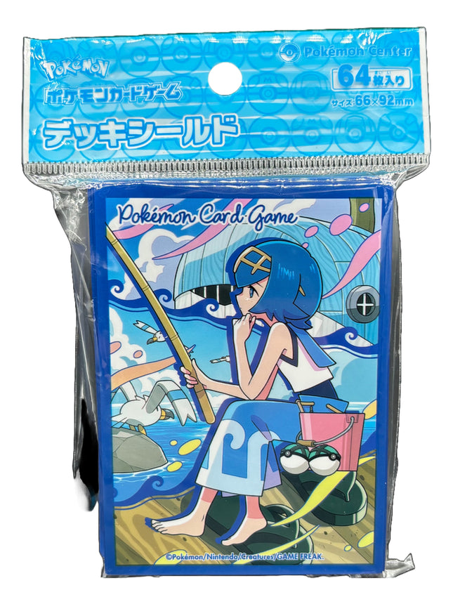 Pokémon Center Japan card sleeves featuring Pokémon trainer Lana.