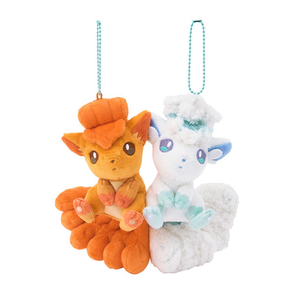 Vulpix and Alolan Vulpix Magnetic Pair Keychain Plush