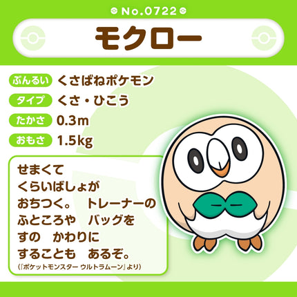Rowlet Pokemon Fit Plush