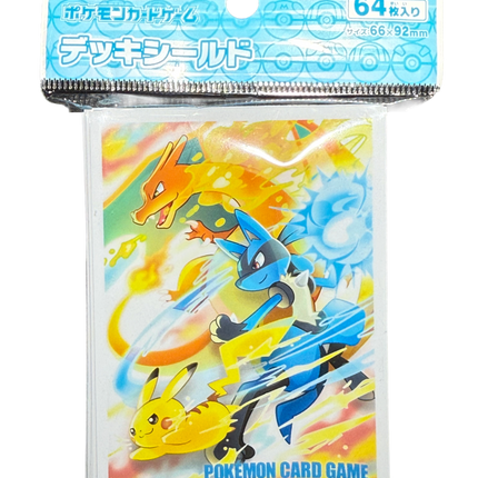 Charizard, Lucario, and Pikachu Card Sleeves