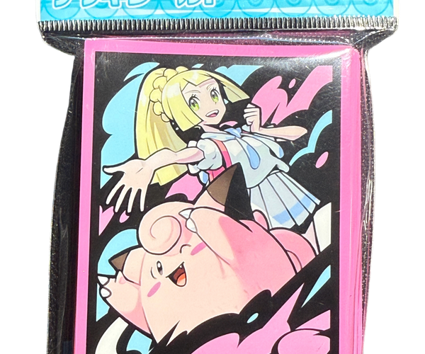 Lillie and Clefairy Pink Card Sleeves