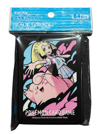 Lillie and Clefairy Black Card Sleeves