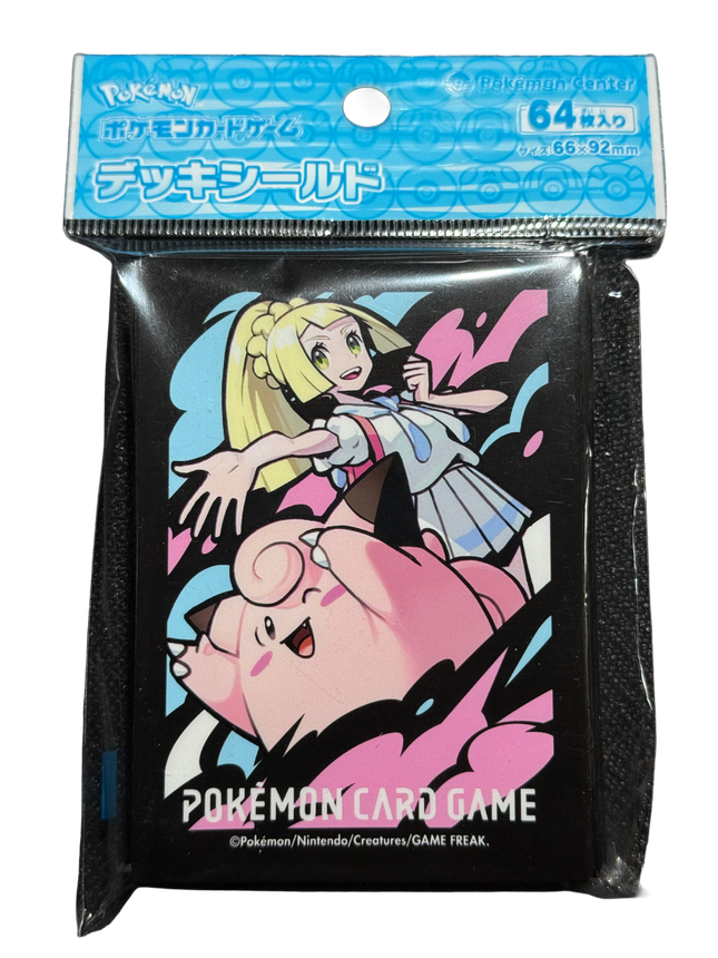 Lillie and Clefairy Black Card Sleeves