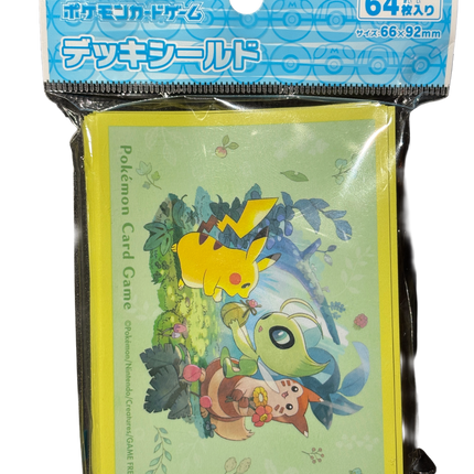 Pikachu and Celebi Yellow Card Sleeves