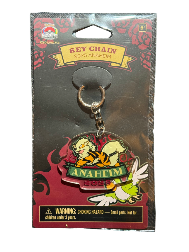 Arcanine Keychain Pokemon Worlds Anaheim 2025