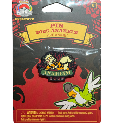 Arcanine Pin Pokemon Worlds Anaheim 2025