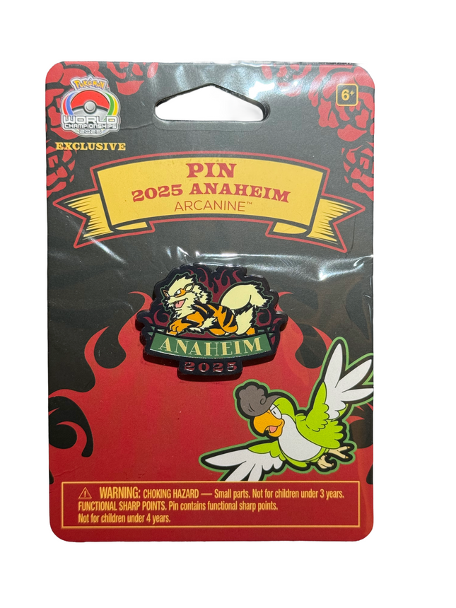 Arcanine Pin Pokemon Worlds Anaheim 2025
