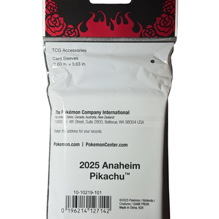 Anaheim Pikachu Sleeves Pokemon Worlds 2025